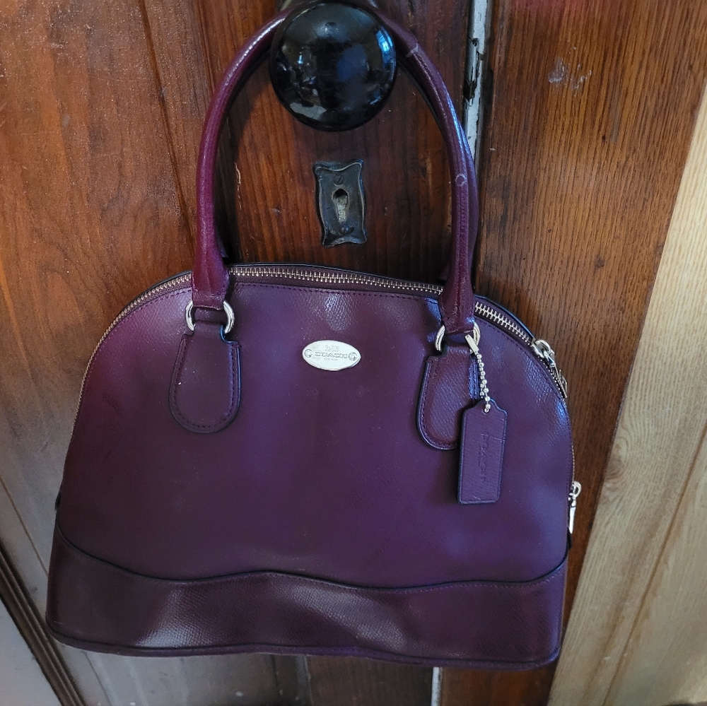Elegant Maroon Leather Handbag